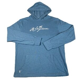 LinkSoul Hoodie Unisex Large Kingdom Graphic Stretch Lightweight Kangaroo Blue